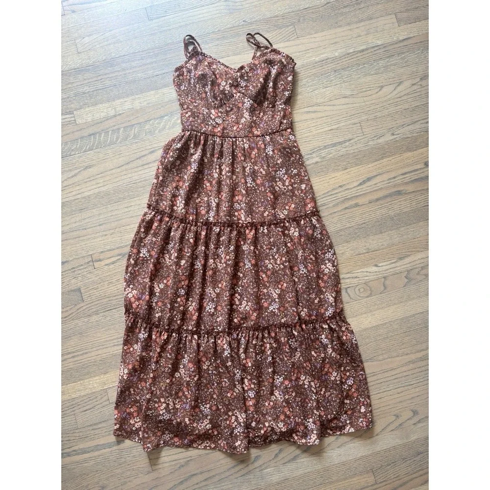Trixxi brown floral dress size XS‎